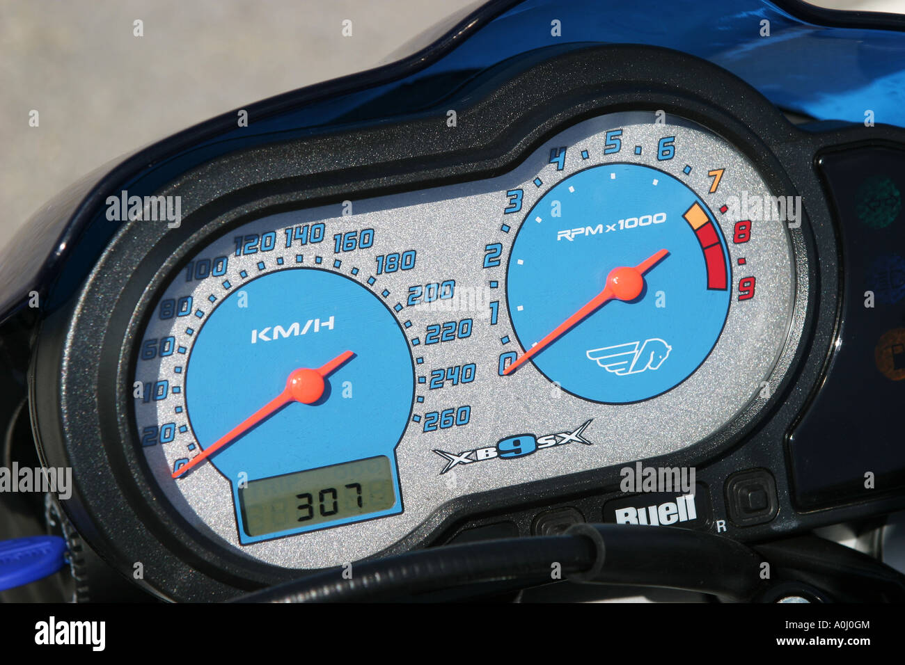 Instruments, Buell XB9 SX Banque D'Images