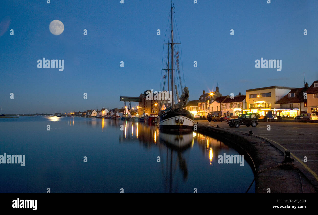 Puits de Lune-next-the-Sea un port sur la côte nord du comté de Norfolk en Angleterre de Décembre Banque D'Images