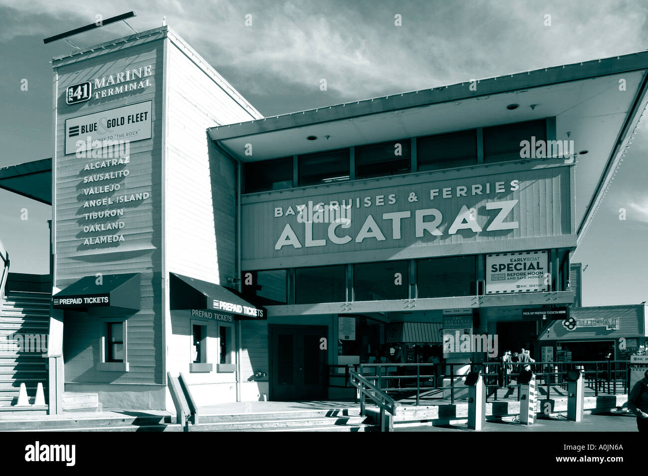 Le Terminal de Ferry de San Francisco Alcatraz Banque D'Images