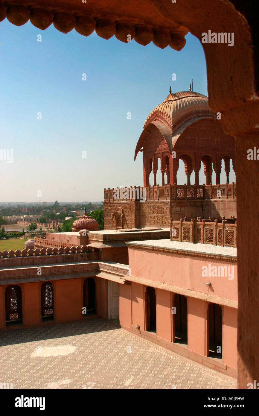 Le Lalgarh Palace aussi connu sous le nom de Laxmi Niwas Palace Hotel, Bikaner, Inde Banque D'Images
