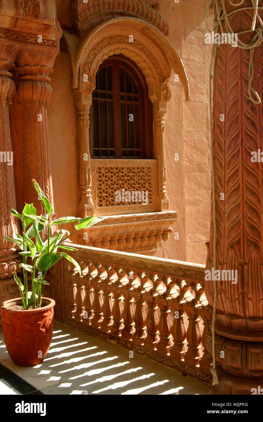 Le Lalgarh Palace aussi connu sous le nom de Laxmi Niwas Palace Hotel, Bikaner, Inde Banque D'Images