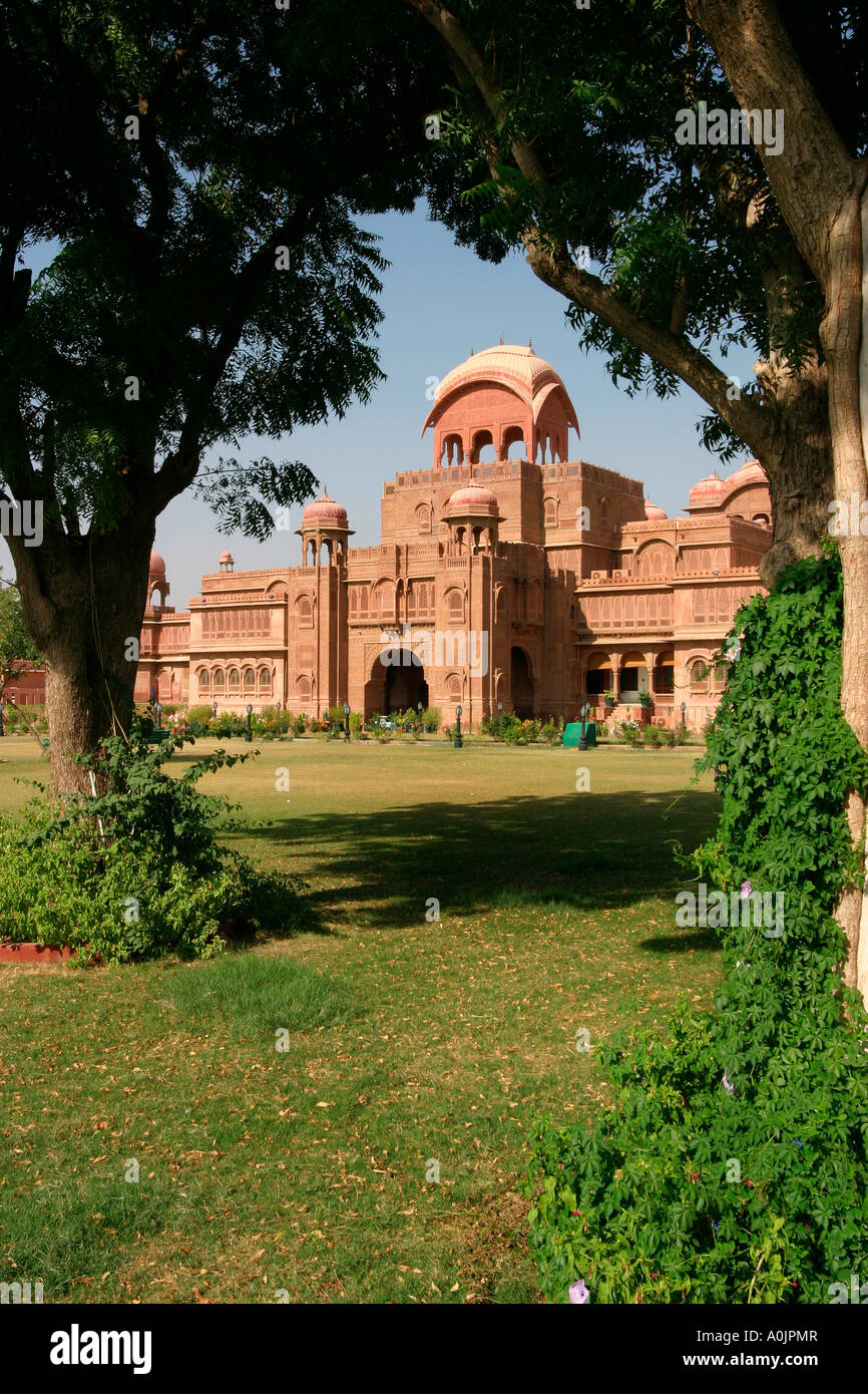 Le Lalgarh Palace aussi connu sous le nom de Laxmi Niwas Palace Hotel, Bikaner, Inde Banque D'Images