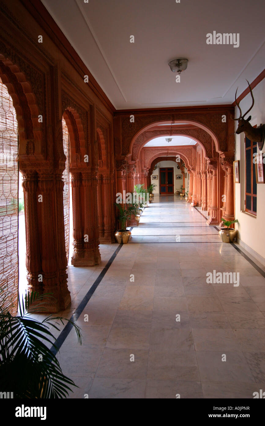 Le Lalgarh Palace aussi connu sous le nom de Laxmi Niwas Palace Hotel, Bikaner, Inde Banque D'Images