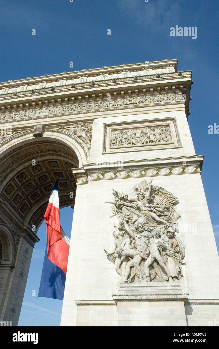 L'arc de triomphe à Paris, France Banque D'Images