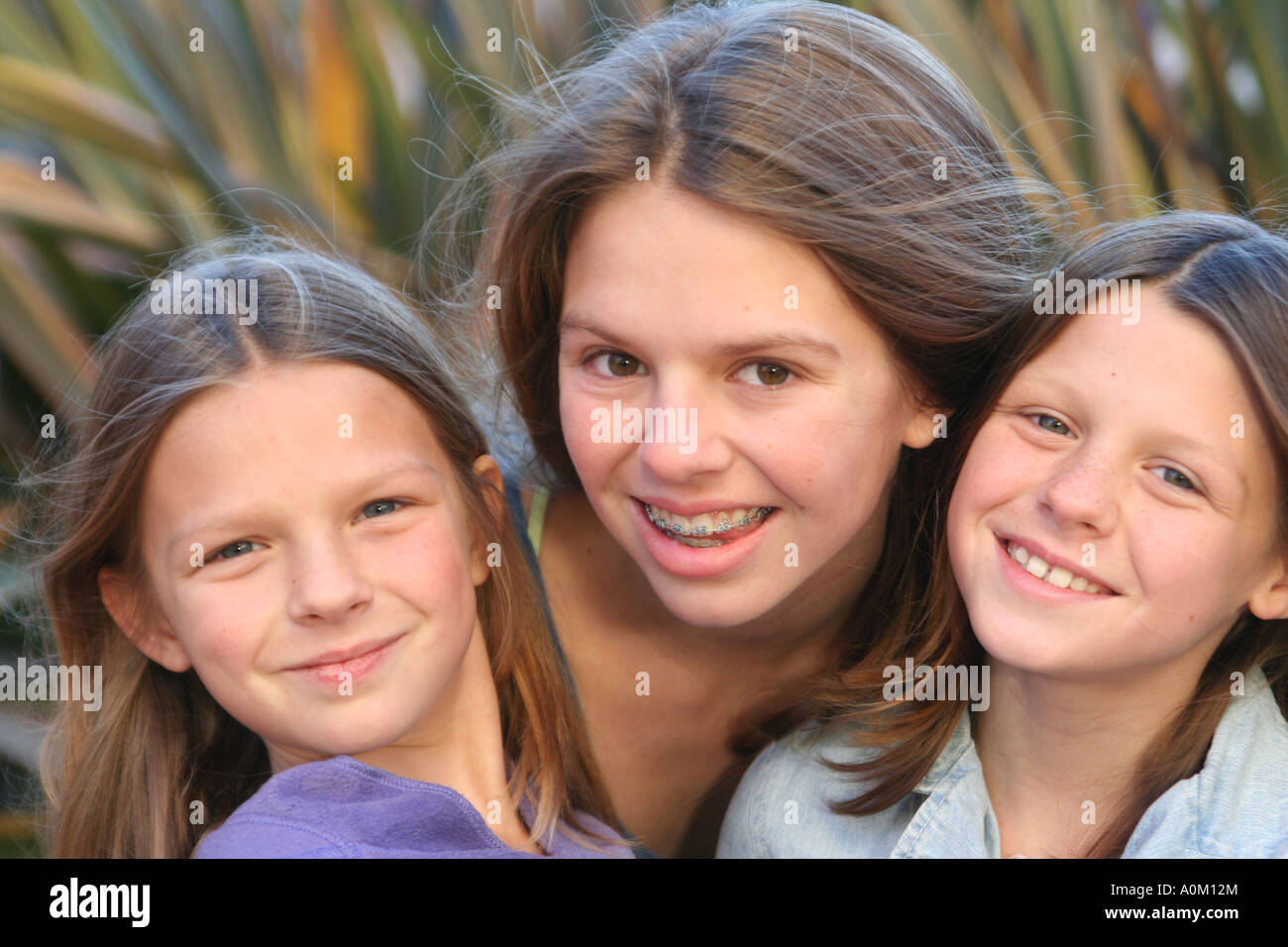 3 soeurs heureuse Banque D'Images