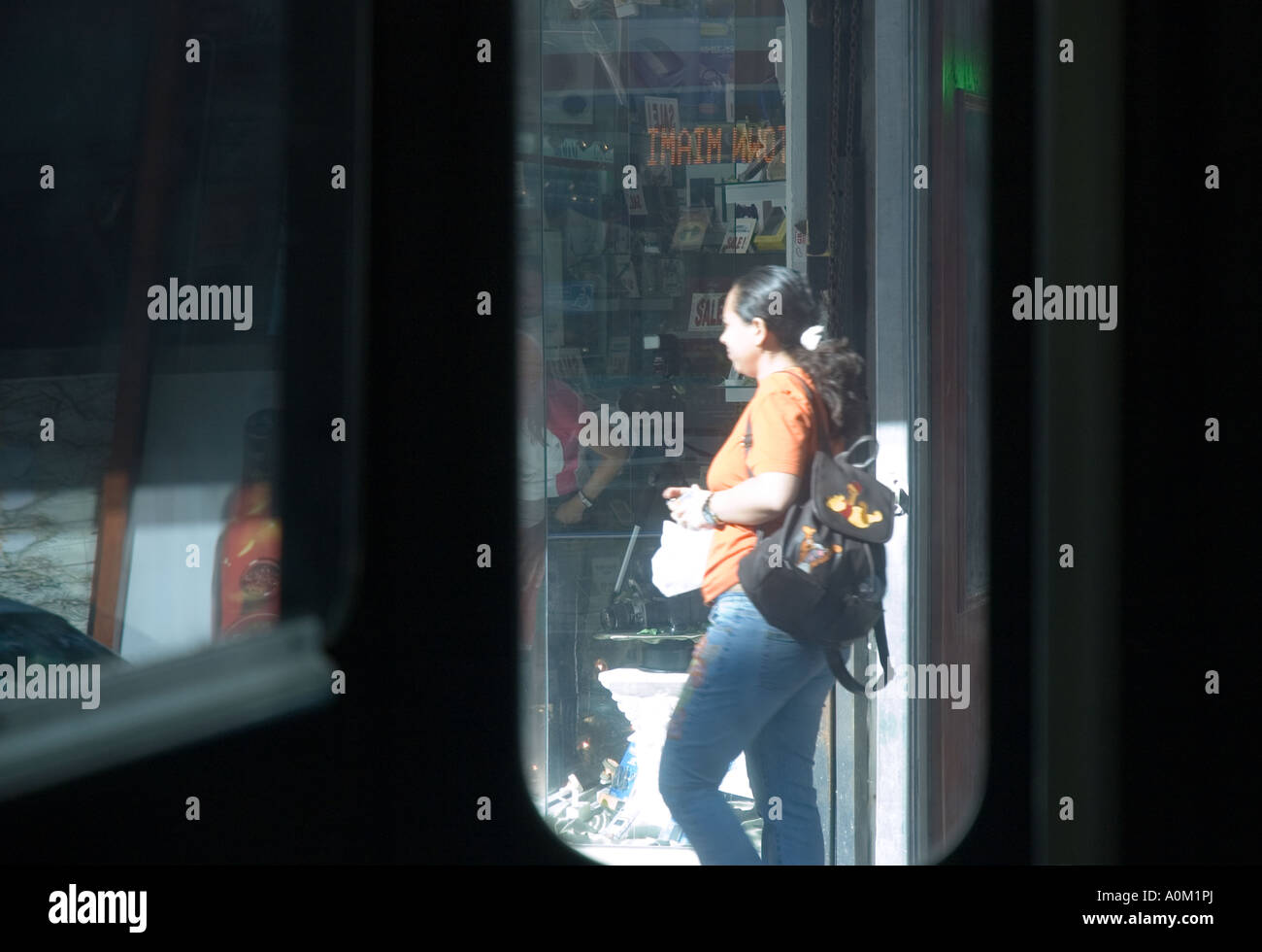 Vue depuis un bus à Miami en Floride Banque D'Images