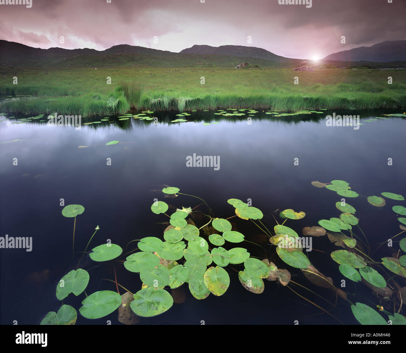 IE - CONNEMARA : Ahalia Habillement Rivière à Maam Cross Banque D'Images