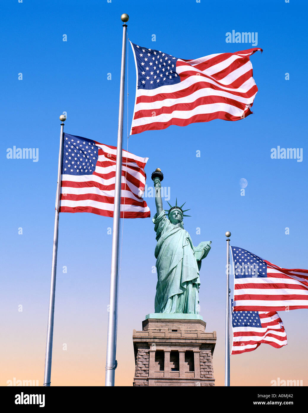 USA - NEW YORK : Statue de la liberté sur Liberty Island Banque D'Images