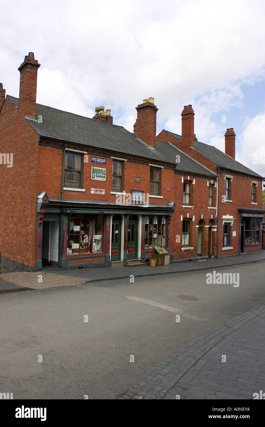 Scène de rue Black Country Living Museum Dudley West Midlands uk Banque D'Images