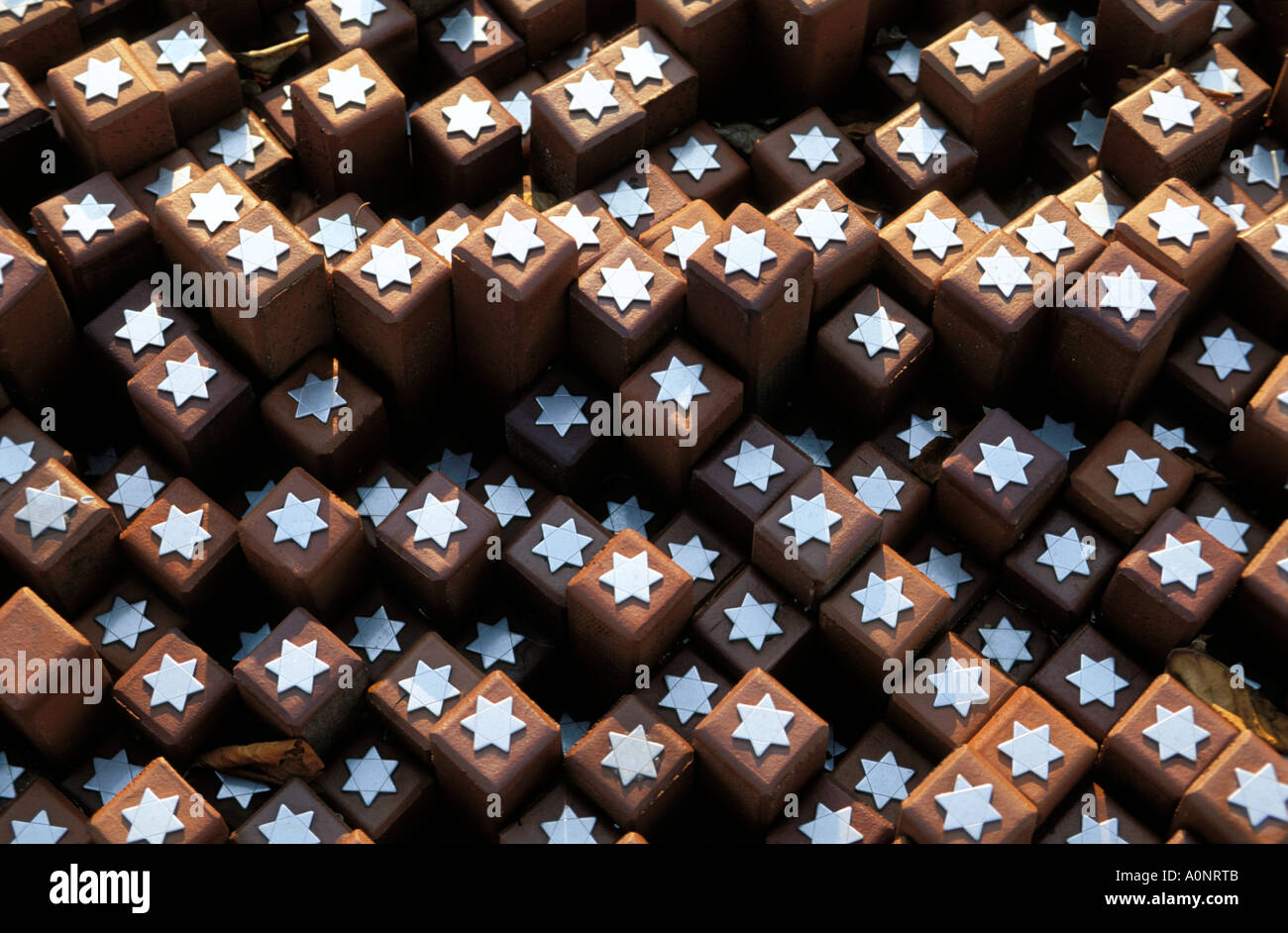 La Seconde Guerre mondiale monument commémoratif de Westerbork Banque D'Images