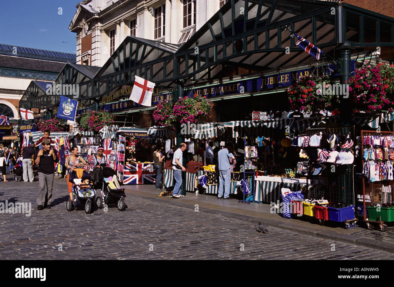 Le marché du jubilé sur la Piazza de Covent Garden, London UK Banque D'Images