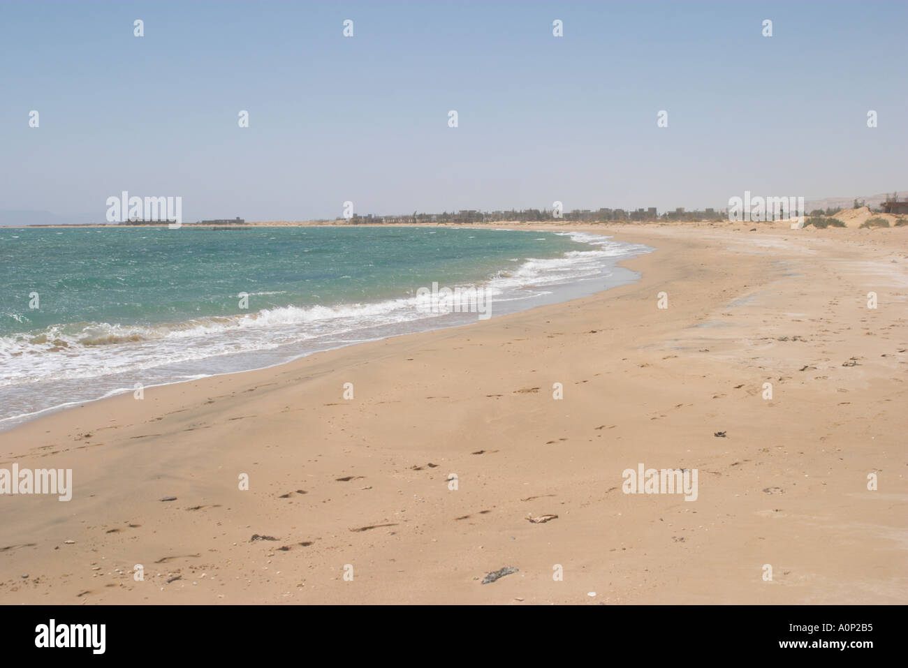 La plage de Hammam Faraon Pharaon s Hot Springs Western Sinaï Égypte Banque D'Images