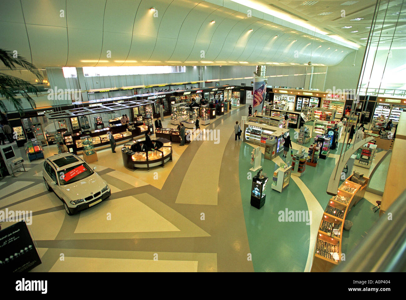 L'intérieur du Qatar airport Banque D'Images