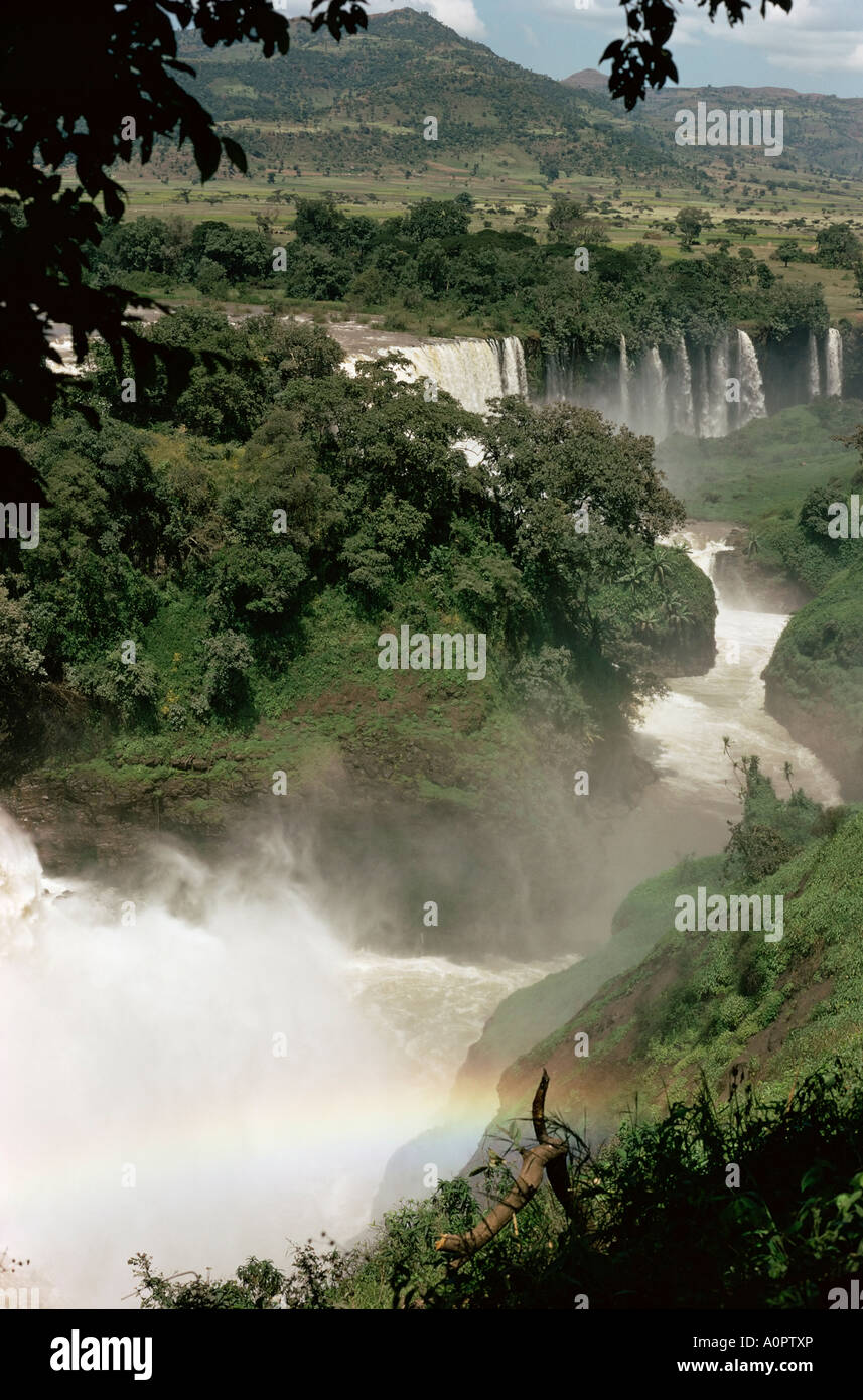 Tis Isat tombe sur le Nil Bleu Afrique Ethiopie Banque D'Images