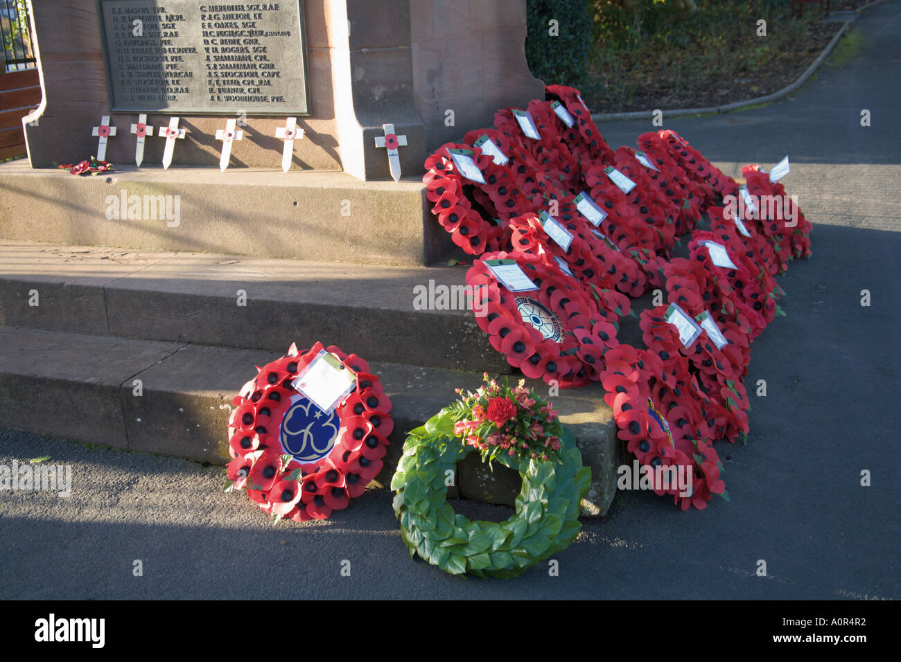 Ville haute bridgnorth shropshire bridgenorth les Midlands angleterre bourg historique ancien parc contenant des ruines du vieux château Banque D'Images