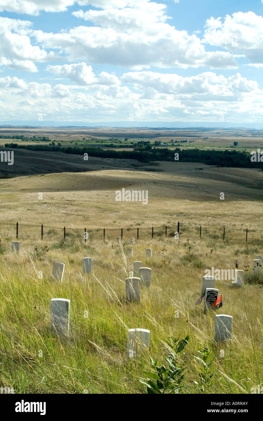 Site de massacre y compris où Custer est tombé Little Big Horn Montana États-Unis d'Amérique Amérique du Nord Banque D'Images Site de massacre y compris où Custer est tombé Little Big Horn Montana États-Unis d'Amérique Amérique du Nord Banque D'Images