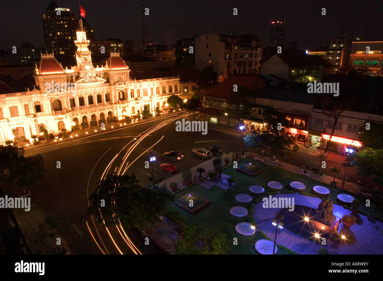 L'Hôtel de ville Ancien hôtel de ville Ho Chi Minh City Saigon Vietnam Asie Asie du sud-est Banque D'Images