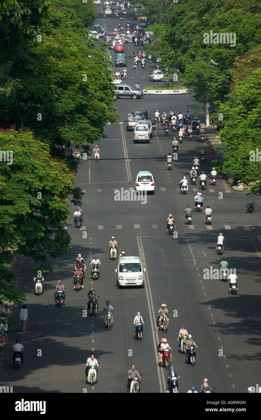 Le trafic de la ville Ho Chi Minh City Saigon Vietnam Asie Asie du sud-est Banque D'Images