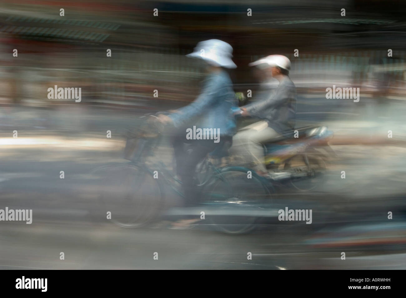 Moto cycliste et Ho Chi Minh City Saigon Vietnam Asie Asie du sud-est Banque D'Images