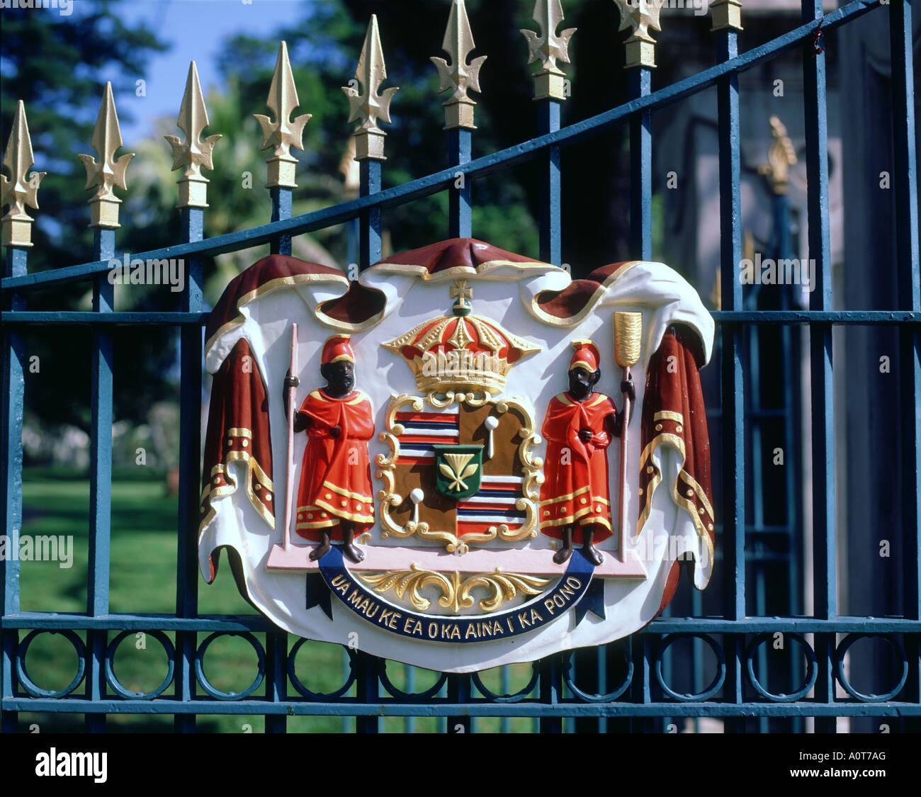 L'emblème de la monarchie hawaïenne Banque D'Images