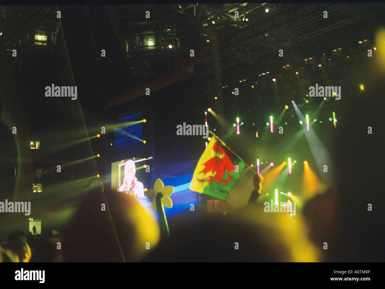 Concert Appel Tsunami Millennium Stadium Cardiff Galles du Sud Banque D'Images