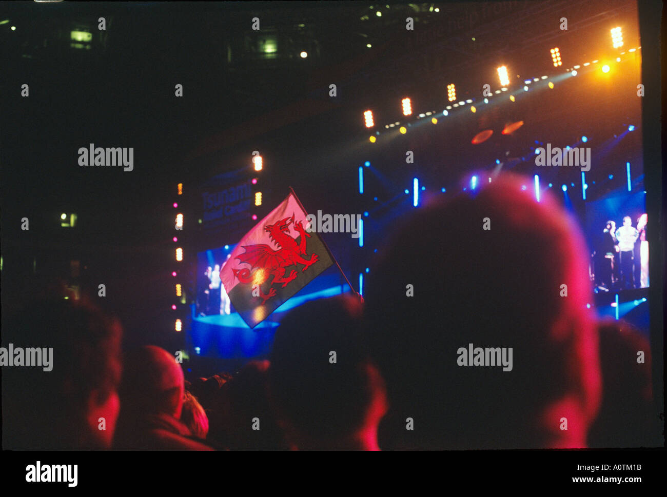 Concert Appel Tsunami Millennium Stadium Cardiff Galles du Sud Banque D'Images