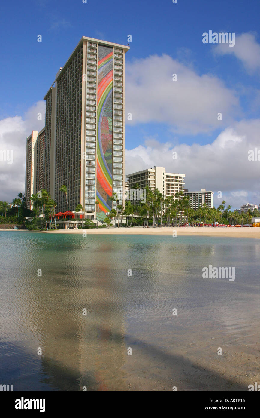 Hilton Hawaiian Village Resort et l'hôtel Waikiki Honolulu Oahu Hawaii Banque D'Images