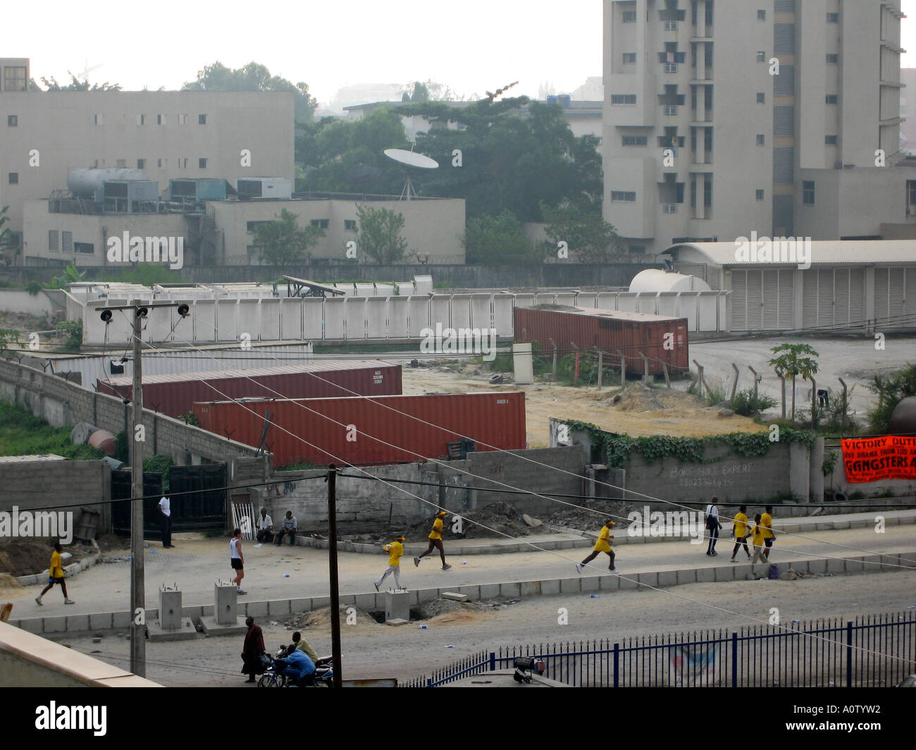Marathon à Victoria Island, Lagos, Nigeria Banque D'Images
