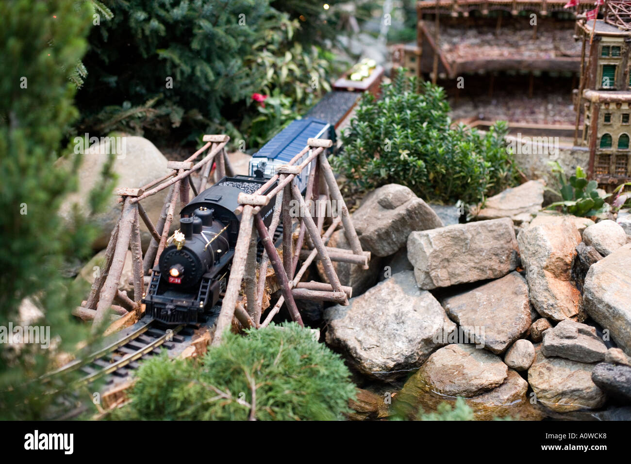 NY Botanical Gardens tous Noël annuel Banque D'Images