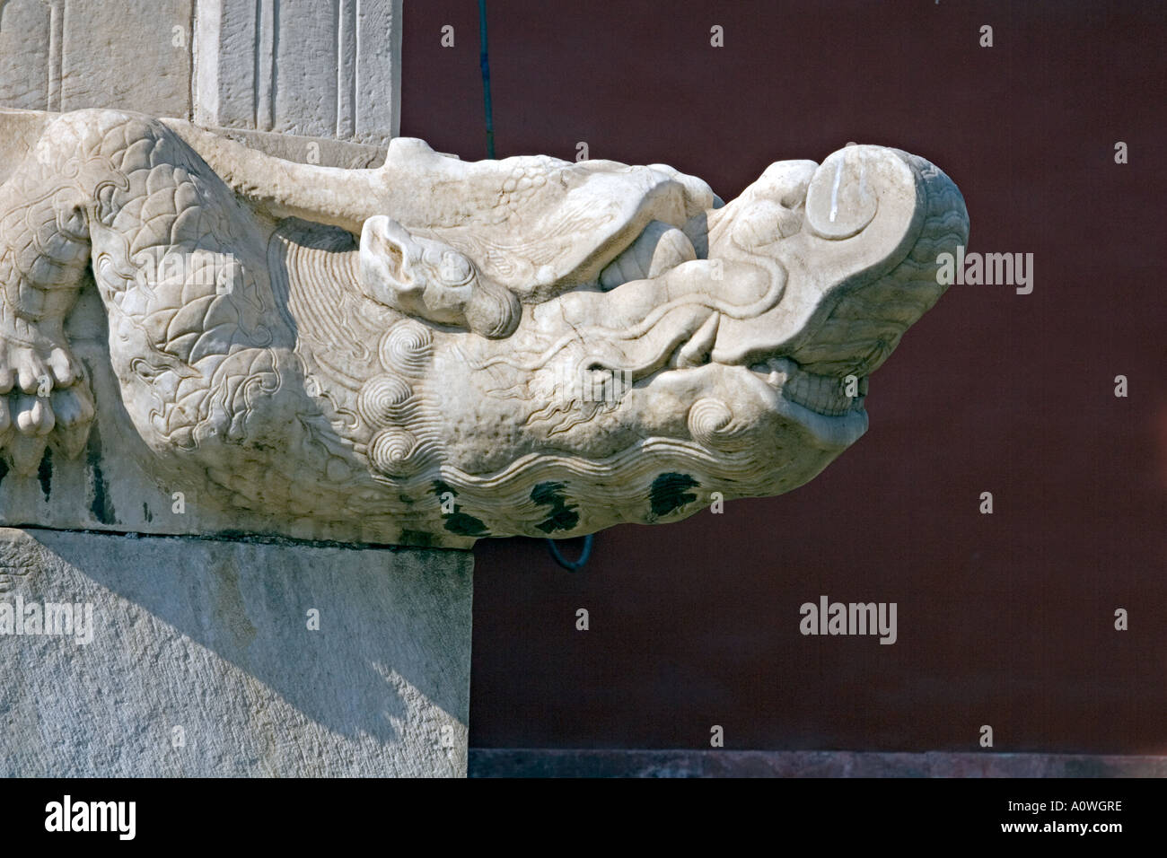 BEIJING CHINE diffuseur d'eau gargouille au Temple du Ciel, commencé pendant le règne de l'Empereur Yongle Banque D'Images