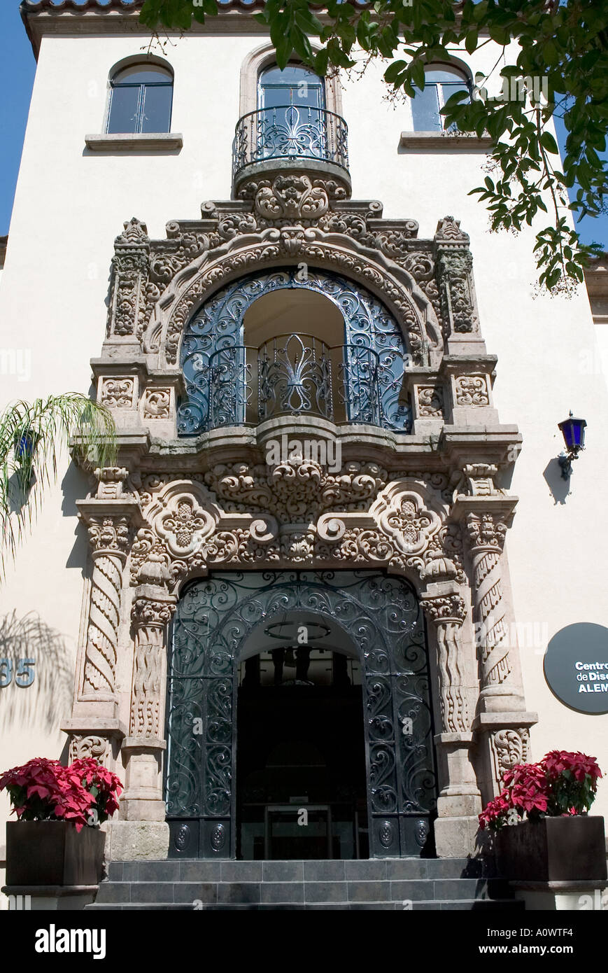 Casa Domit une déco édifice gothique de la ville de Mexico Banque D'Images