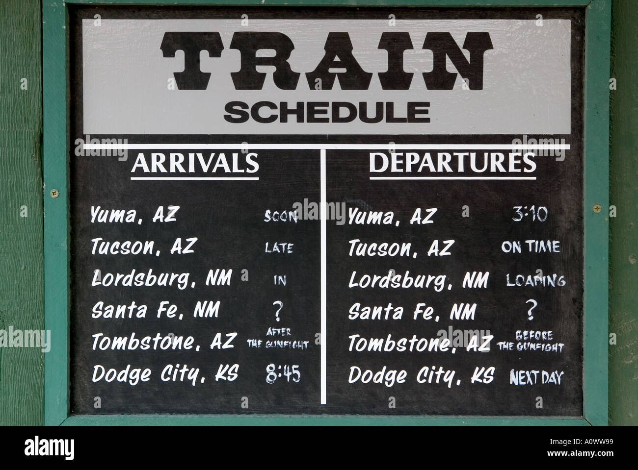 Train schedules Banque de photographies et d’images à haute résolution