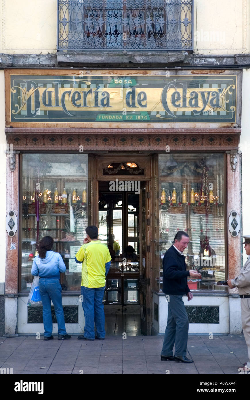 Boutique Art déco de Bulceria avant de Celaya à Mexico Banque D'Images