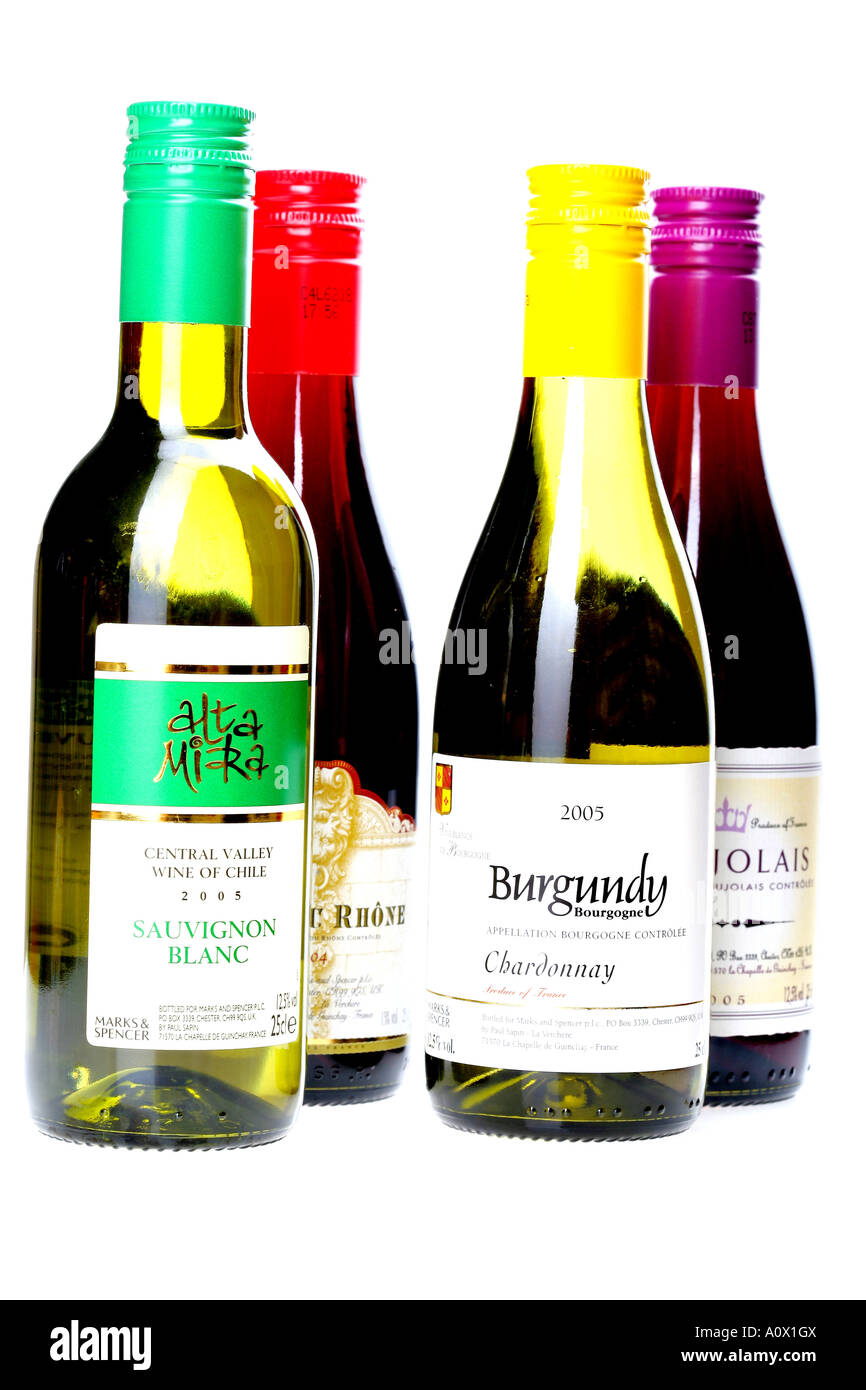 bouteilles de vin Banque D'Images