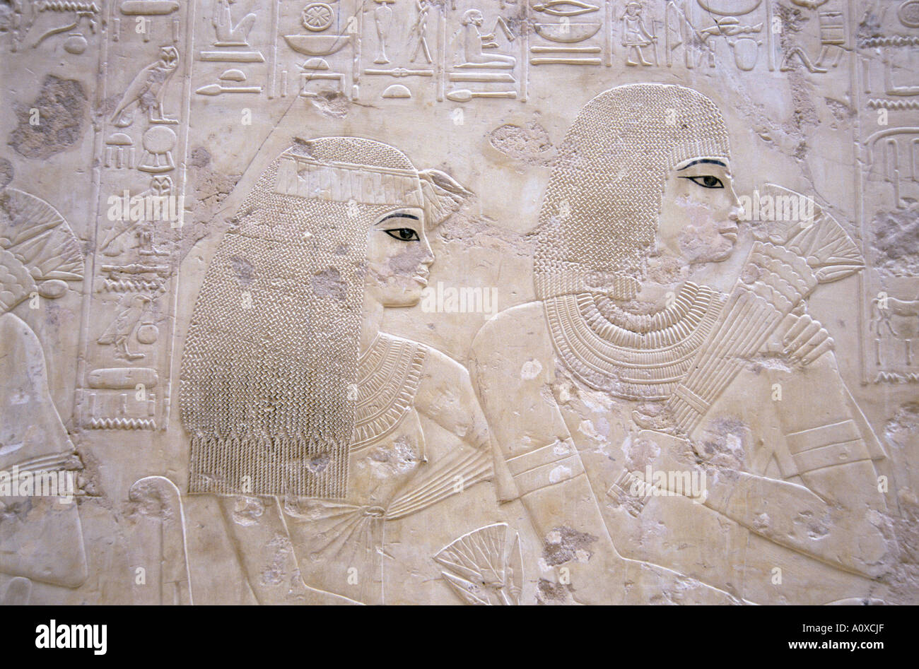 L'allégement de la paroi, Tombe de Ramosé, Luxor, Egypte Banque D'Images