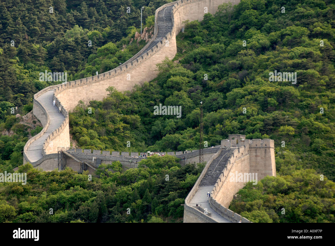 La Grande Muraille de Chine près de Badaling, Chine Banque D'Images