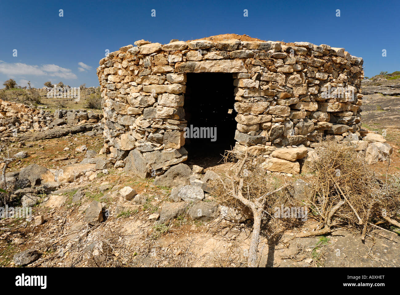 Vieille maison sur l'île de Socotra, UNESCO World Heritage Site, Yémen Banque D'Images