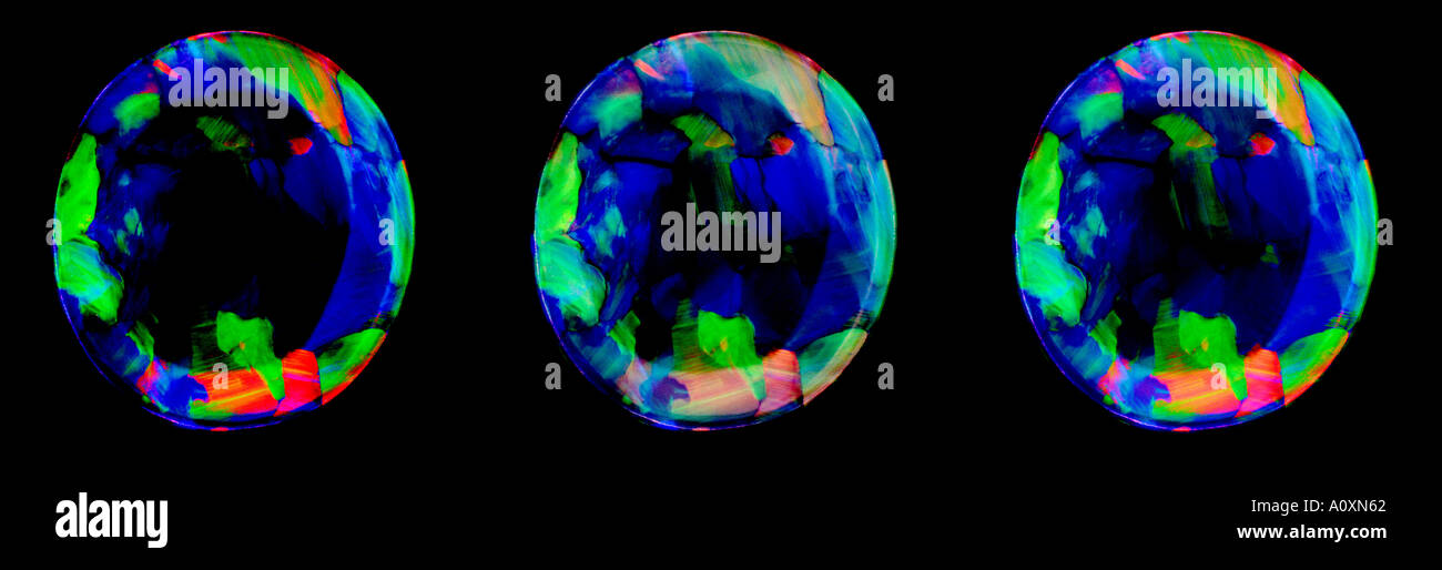 Triptyque abstrait de l'opale australienne Banque D'Images