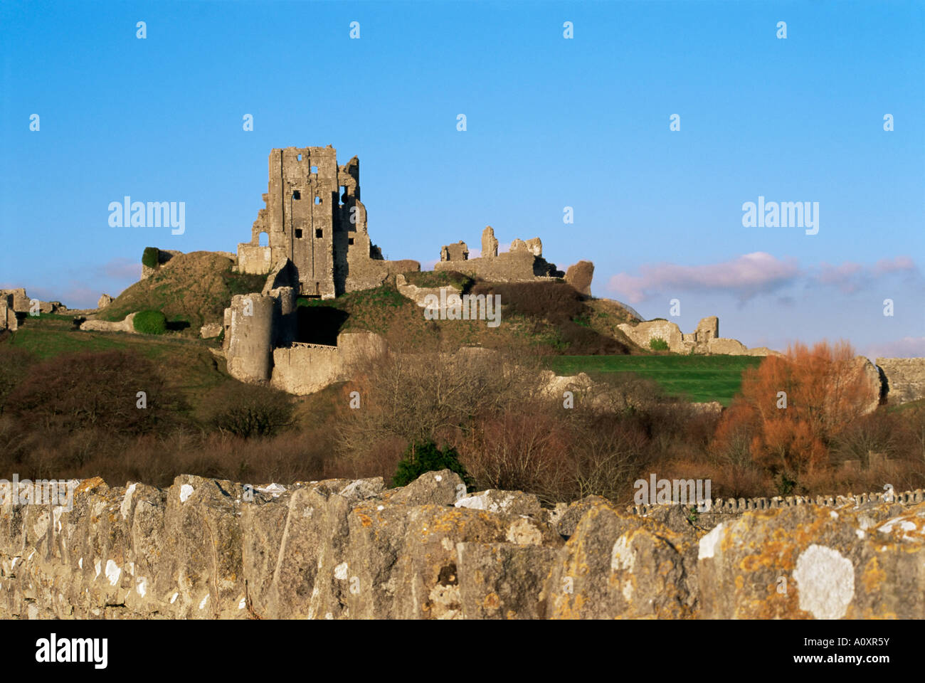 Château de Corfe Corfe Dorset England Royaume-Uni Europe Banque D'Images