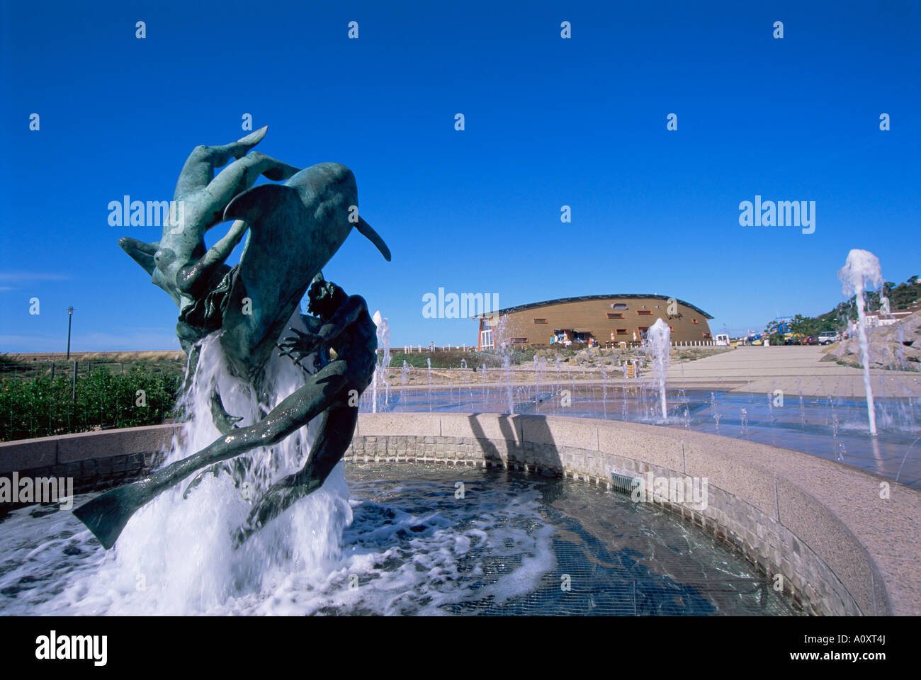 Fontaines St Helier Marina St Helier Jersey Channel Islands United Kingdom Europe Banque D'Images
