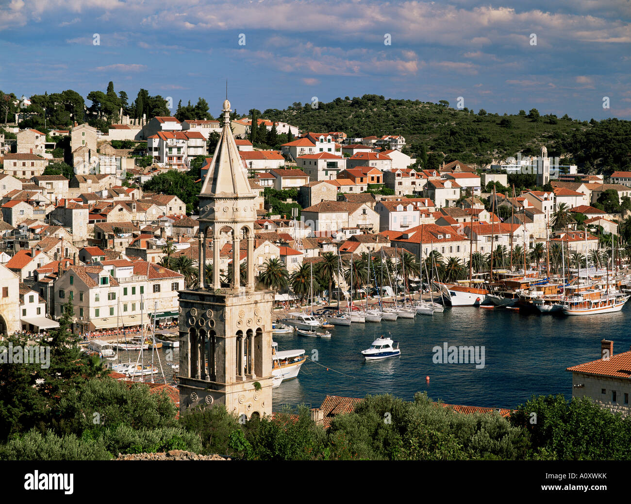Portrait de l'île de Hvar Hvar Dalmatie Croatie Europe Banque D'Images