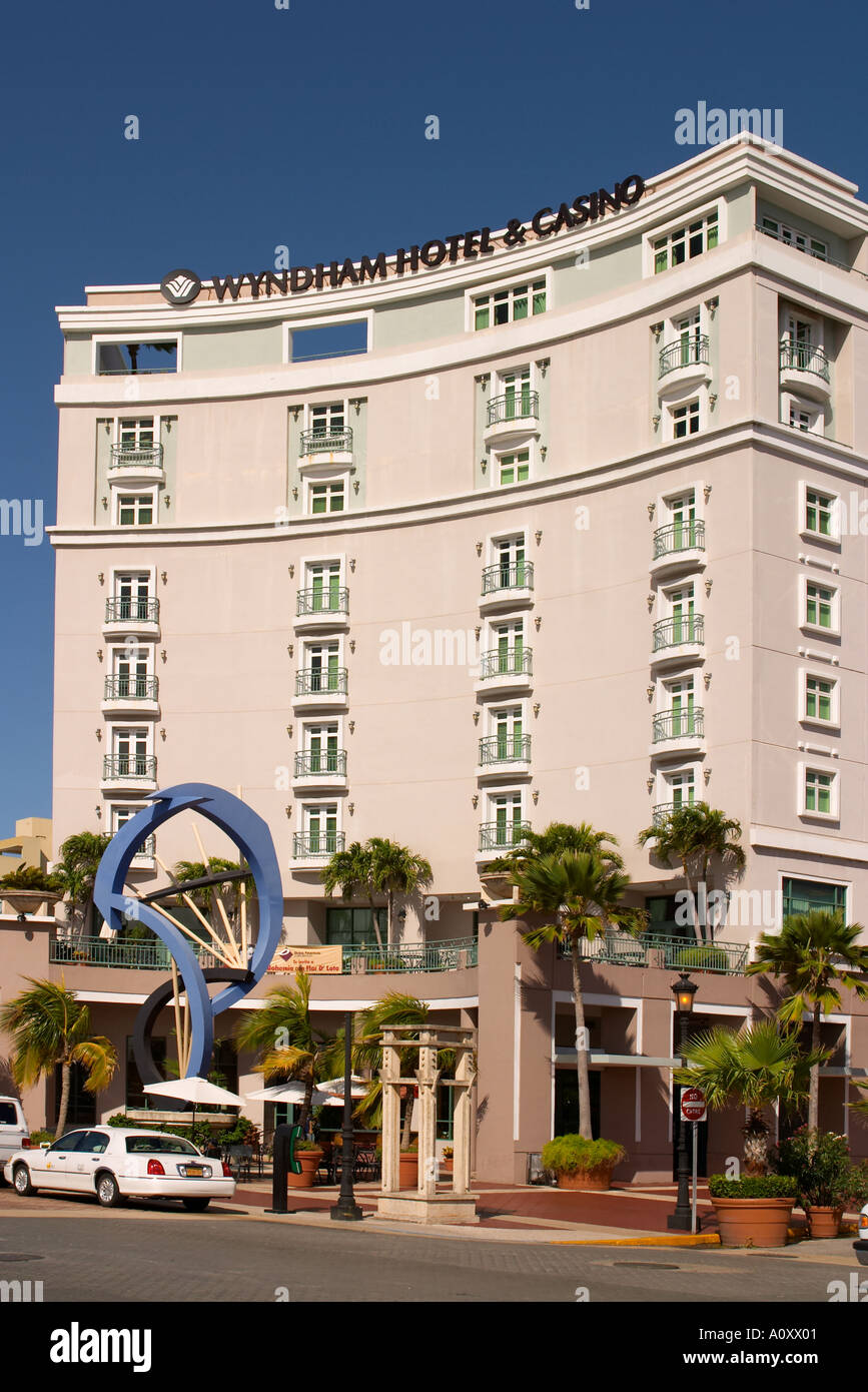 PUERTO RICO San Juan Hotel and Casino Wyndam Old San Juan d'extérieur de bâtiment Banque D'Images