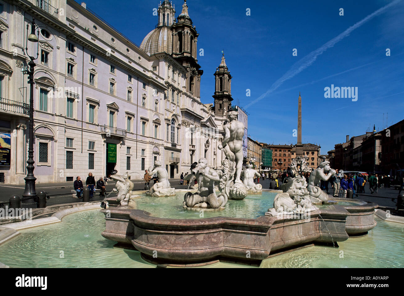 Piazza Navona Rome Lazio Italie Europe Banque D'Images