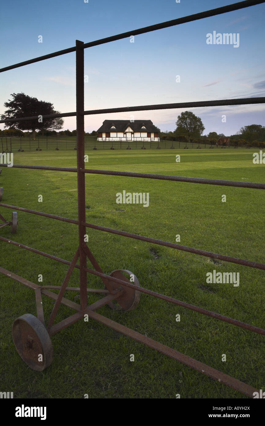 Terrain de cricket de Lyndhurst et Pavilion at Banc Chelsea House Banque D'Images