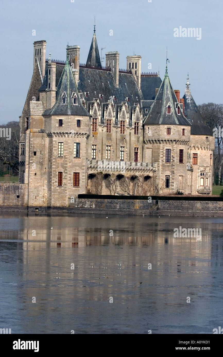 Vieux château en Bretagne France Banque D'Images