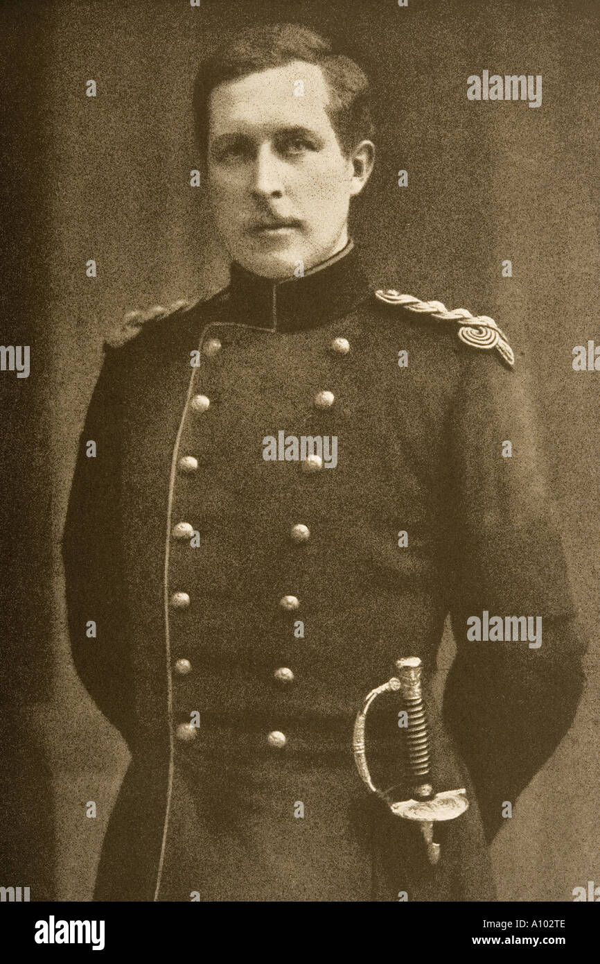 Albert Ier de Belgique, 1875 - 1934. À partir d'une photographie par boute de Bruxelles Banque D'Images