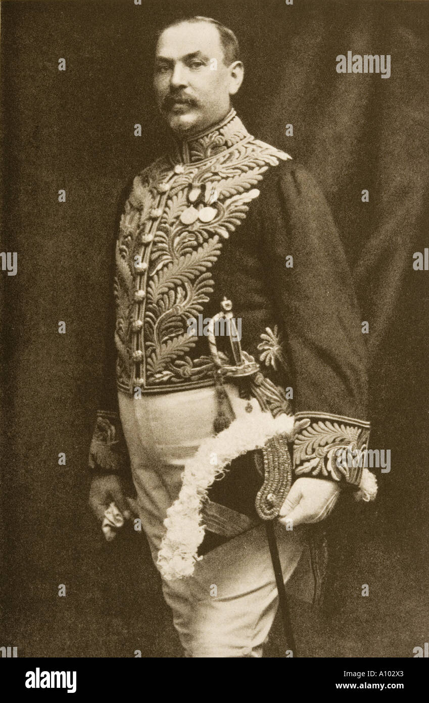 Louis Botha, 1862 - 1919. Homme d'État sud-africain, le général et premier président de l'Afrique du Sud à partir de la photographie par Langfier Ltd Banque D'Images
