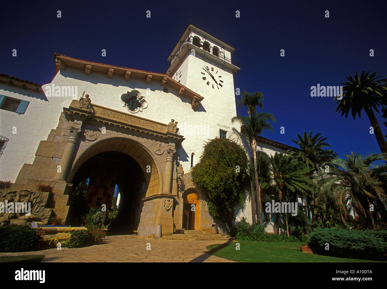 Santa Barbara County Courthouse, County Courthouse, palais de justice, palais de justice, palais de justice, Santa Barbara, Californie, Etats-Unis, Amérique du Nord Banque D'Images