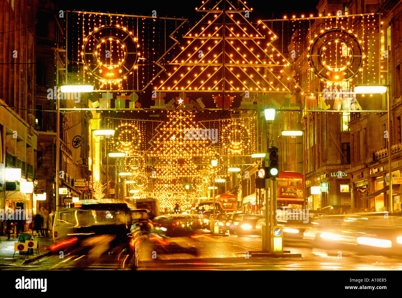 Les lumières de Noël'' Regent Street London UK' Banque D'Images