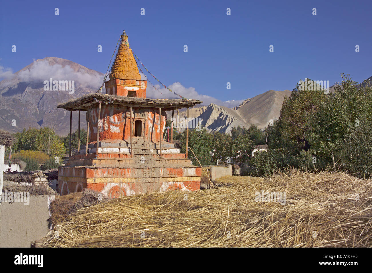 Stumpa Charang Upper Mustang Banque D'Images